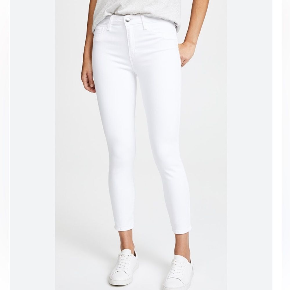 L’AGENCE Women’s Jeans White Margot High Rise Skinny Ankle Sz 28